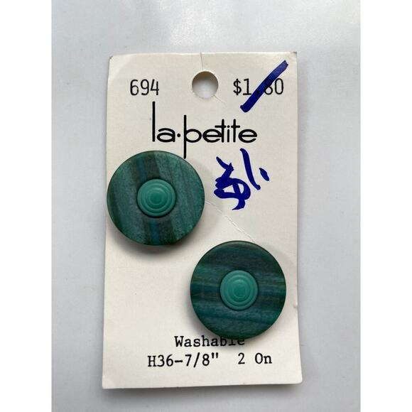 La Petite Green Buttons - Vintage - Picture 2 of 2